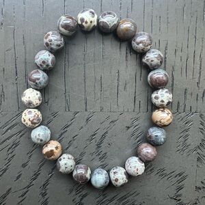 (ONE) Asteroid jasper bracelet 8mm SIZE 6.75’